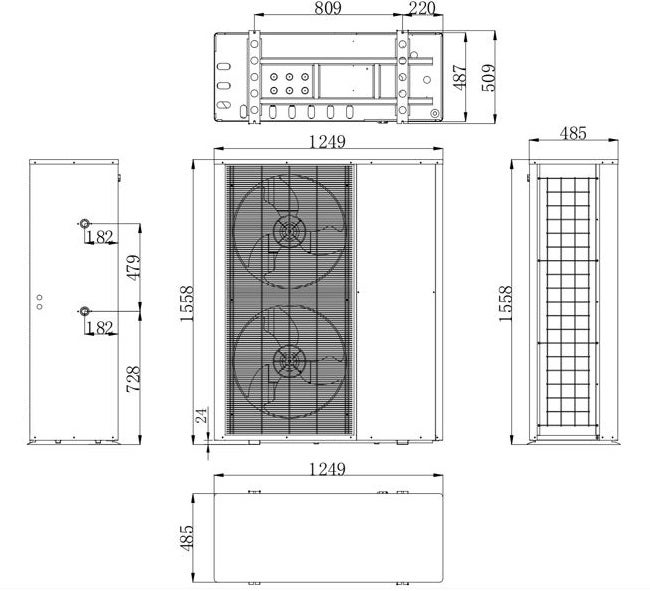 SPRSUN Ilmavesil&auml;mp&ouml;pumppu 45kW Monoblock Wifi, SG Ready, EVU